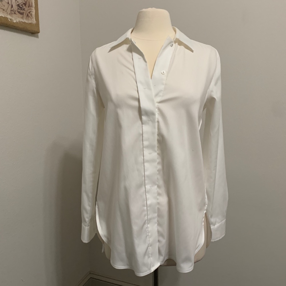 White button up tunic
